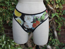 Renaissance Bikini bottoms, bikini botanical rose bathing suit bottoms, gift for her, sister, wife, fiancee, vacation, fashion forward swimwear